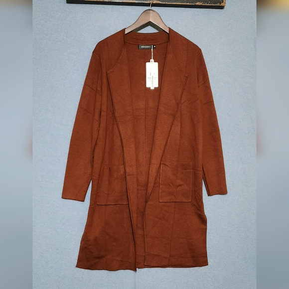 Merokeety Sweaters - Merokeety Brown Cardigan Sweater